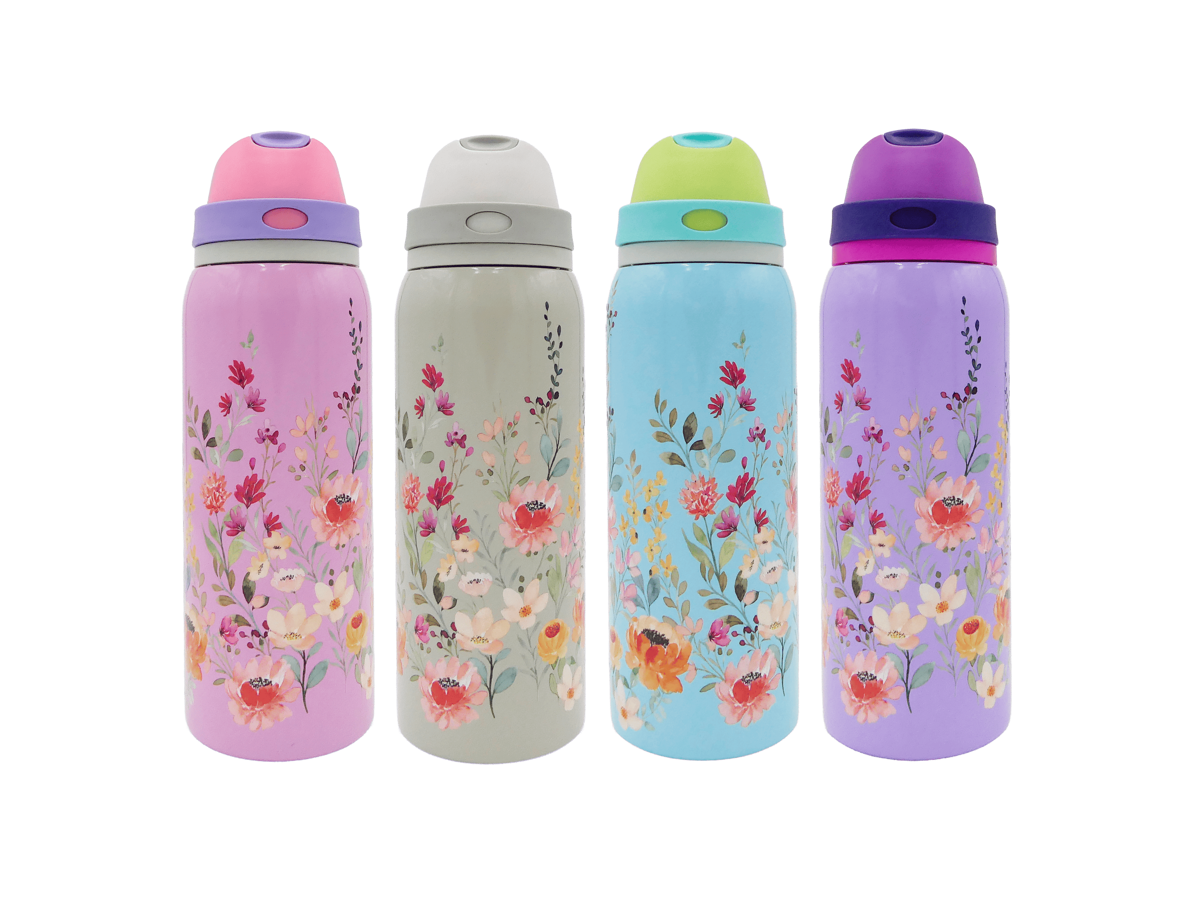 Floral Flip & Sip 32oz Tumbler