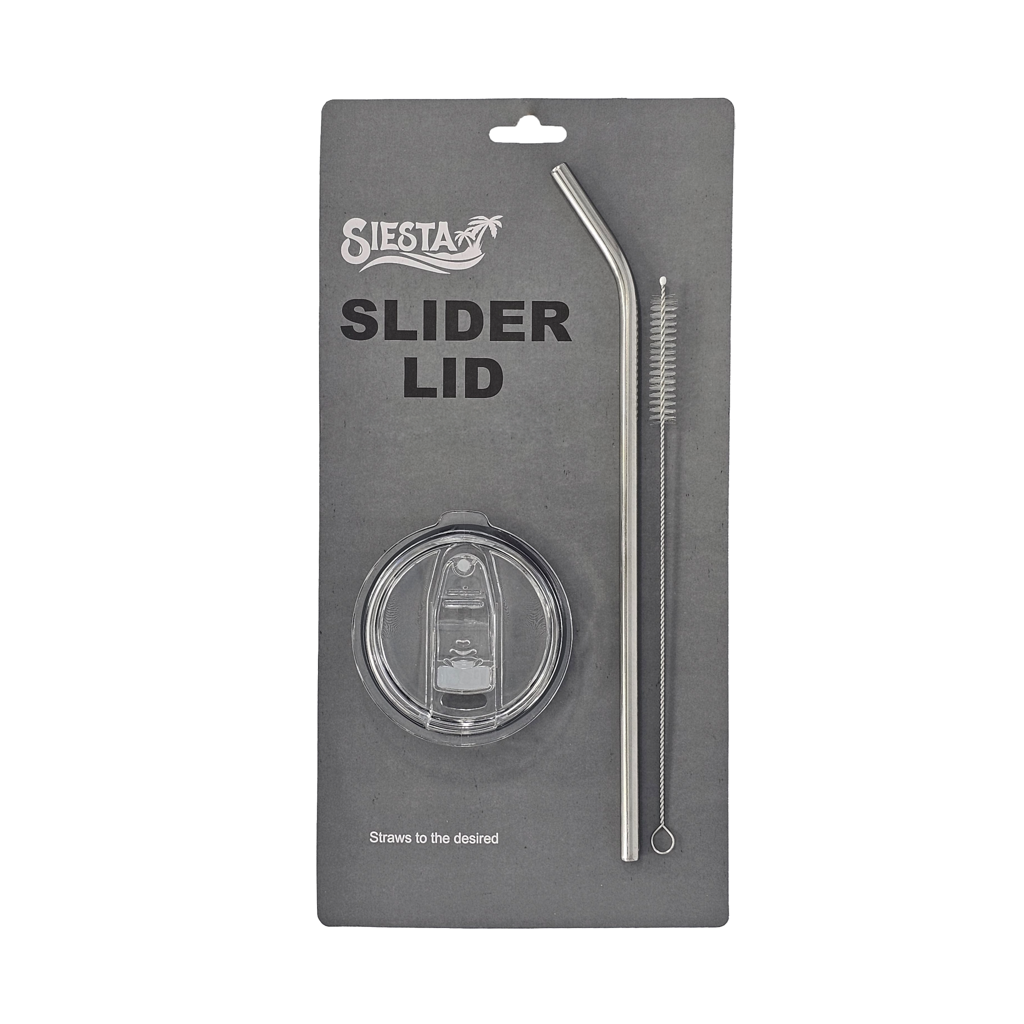 Tumbler Replacement Lid & Metal Straw Kit