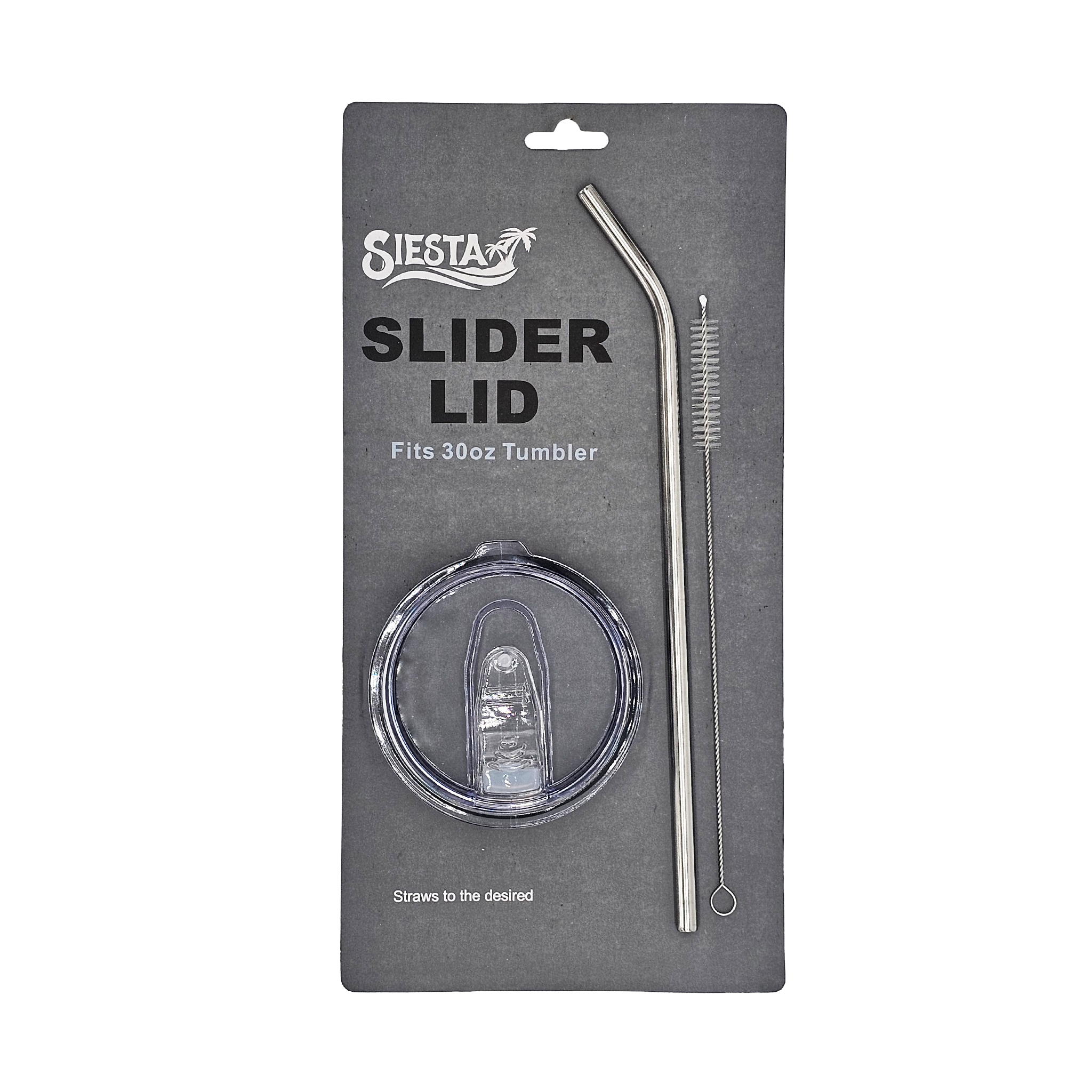 Large Tumbler Replacement Lid & Metal Straw Kit