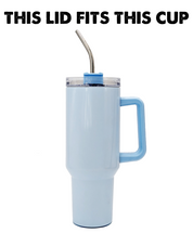 Extra Large Tumbler Replacement Lid & Metal Straw 40oz