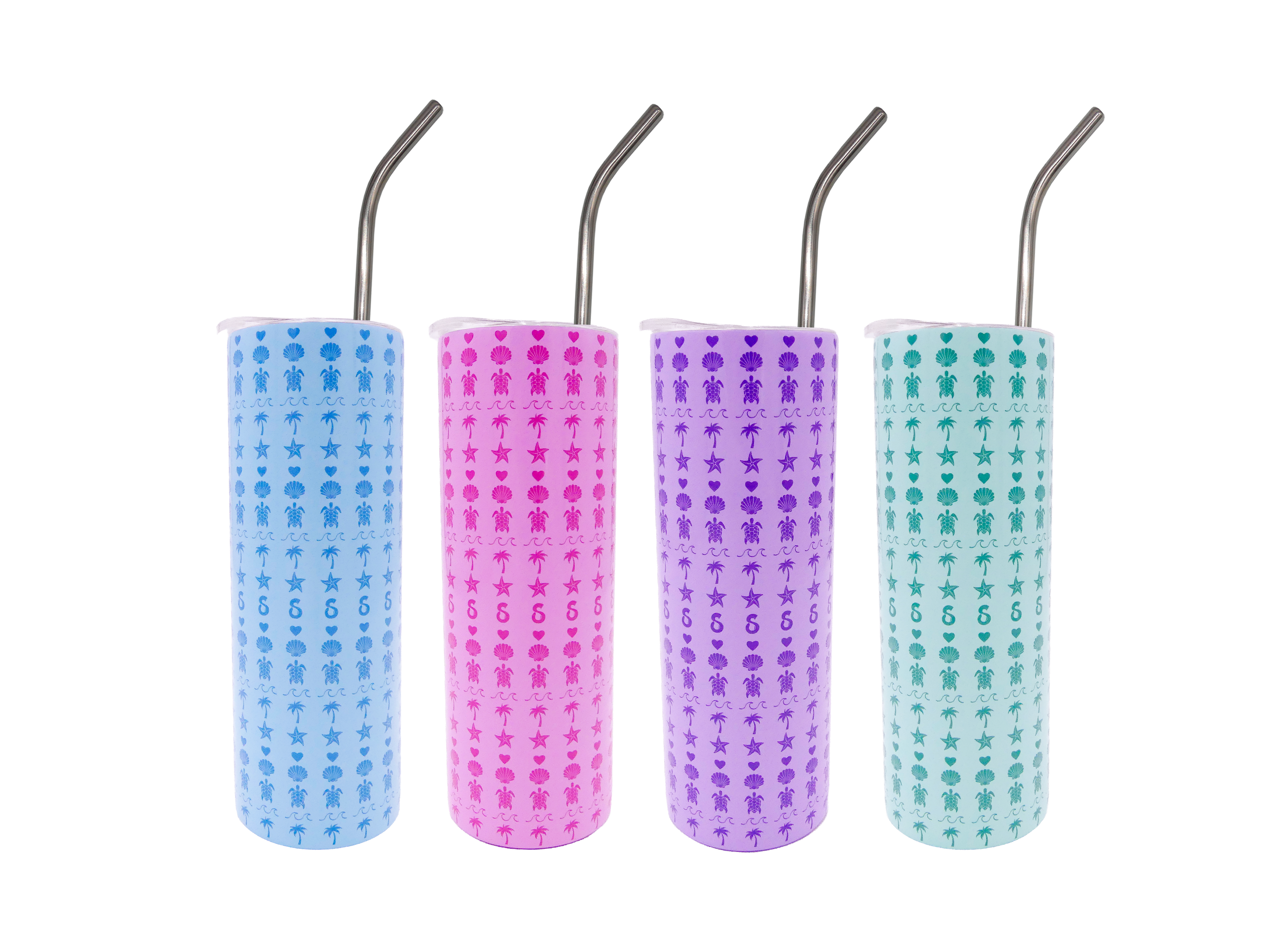 Beach Stripes Skinny Tumbler 20oz