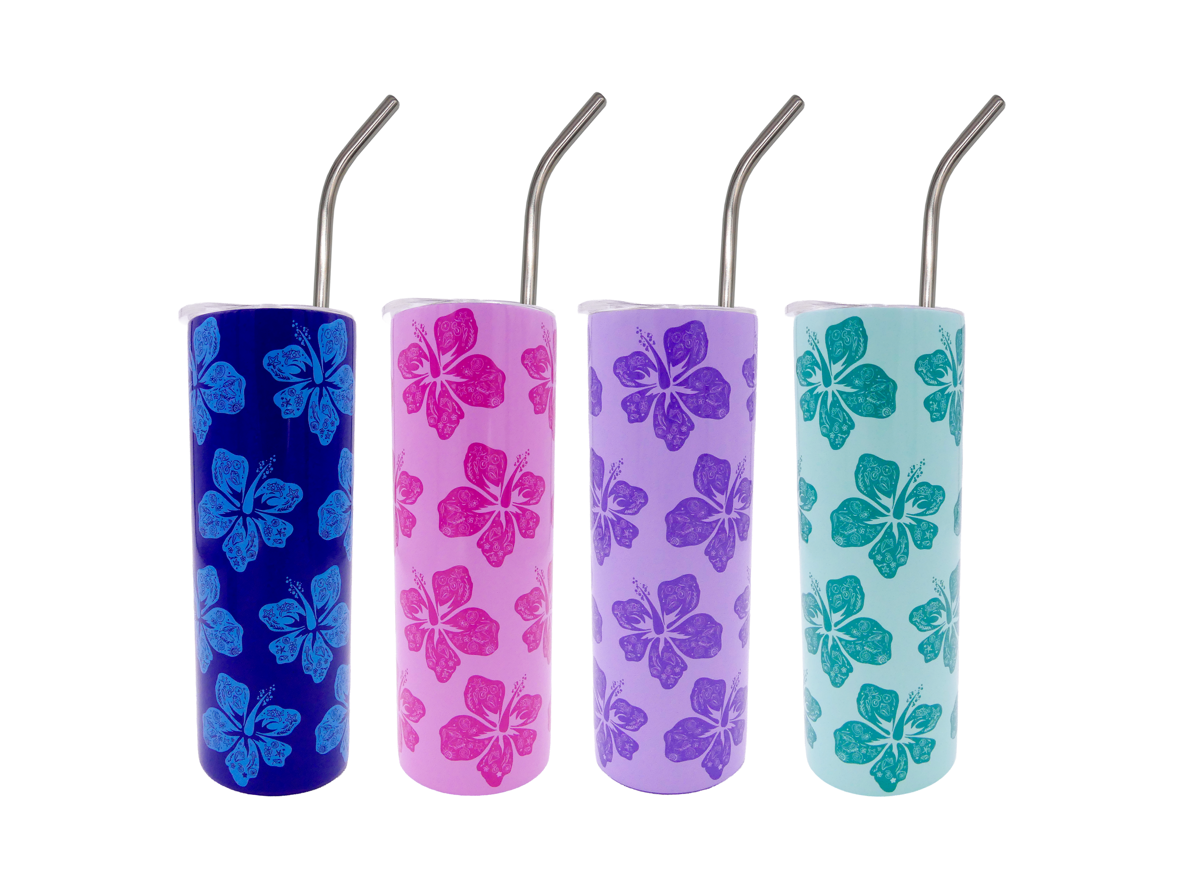 Hibiscus Skinny Tumbler 20oz