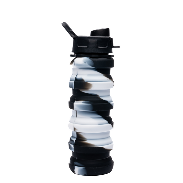 Midnight Marble Silicone Collapsible Bottle 17oz