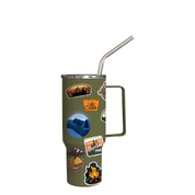 Mini Stan Lee Mountain Stickers Tumbler Shot 4.5oz