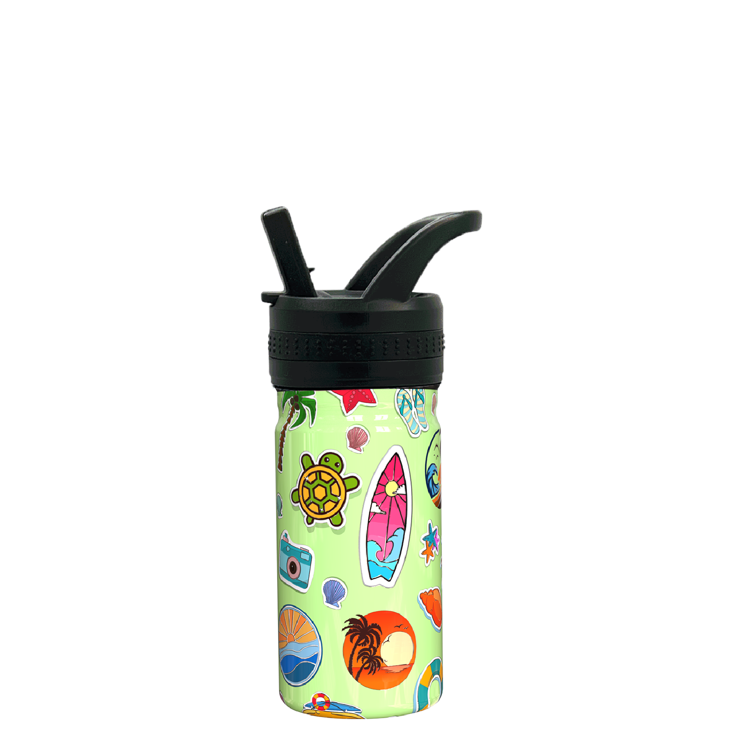 Kids Beach Sticker Spout Bottle 16oz