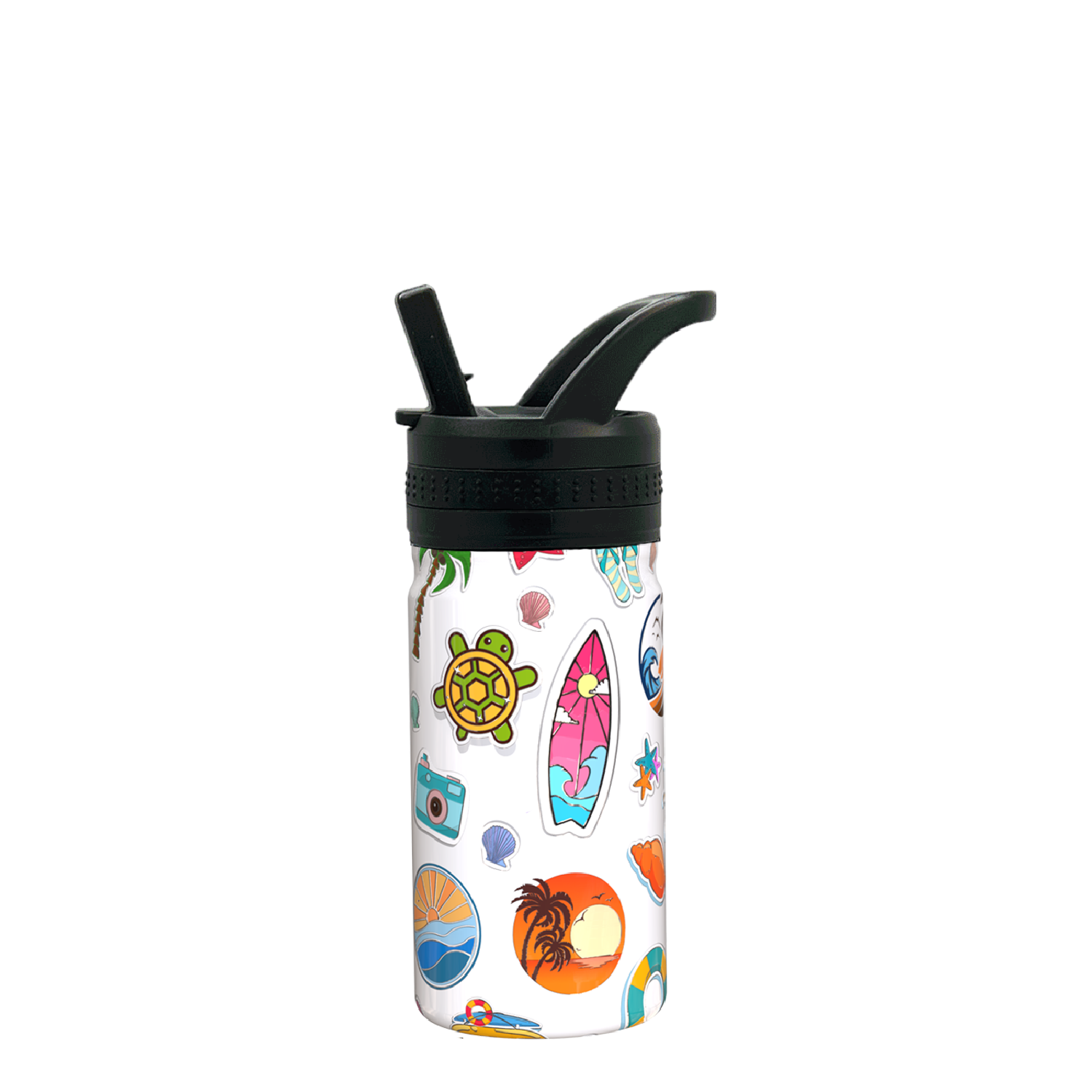 Kids Beach Sticker Spout Bottle 16oz