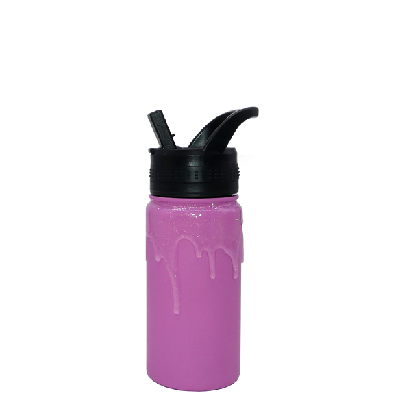 Kids Pastel Glitter Drip spout bottle 16oz