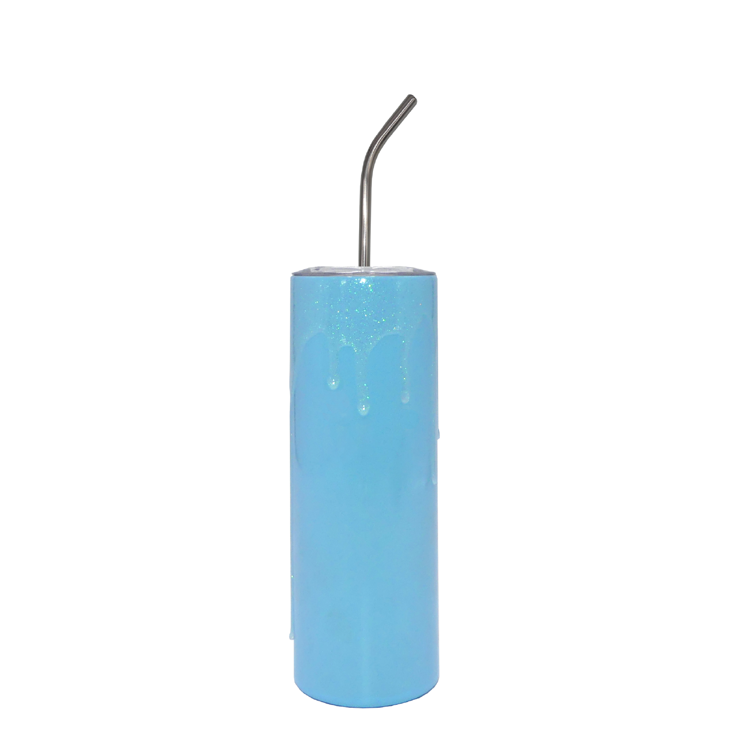 Pastel Glitter Drip Skinny Tumbler 20oz