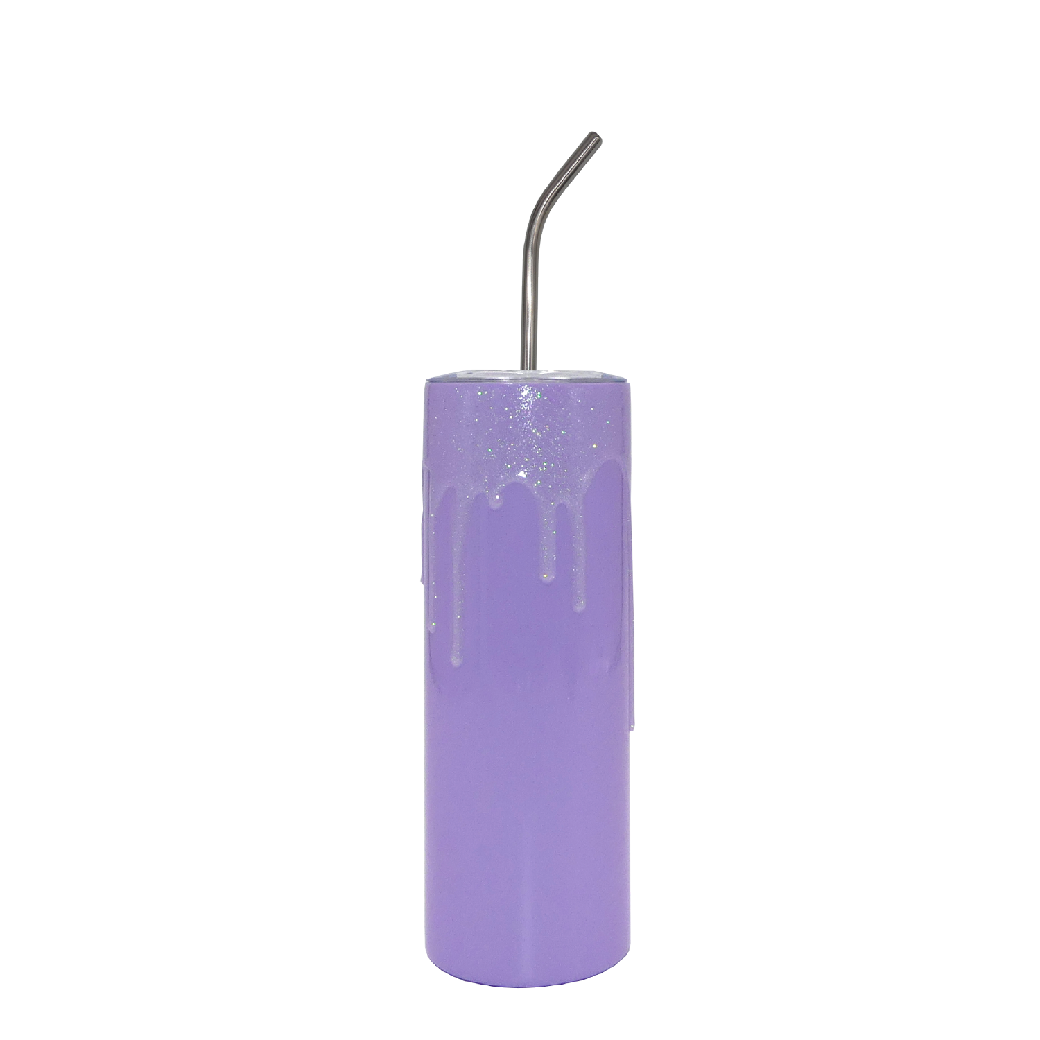 Pastel Glitter Drip Skinny Tumbler 20oz