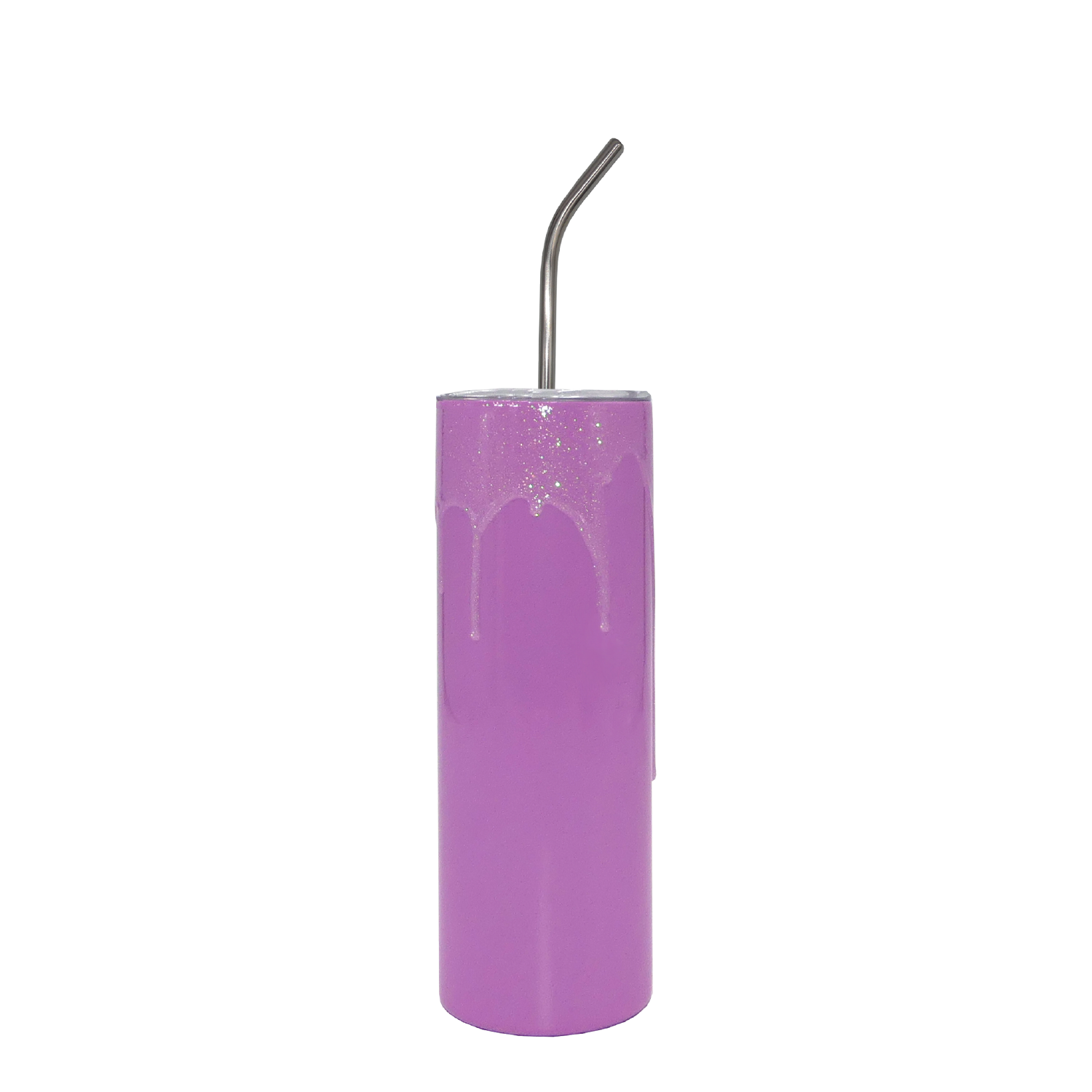 Pastel Glitter Drip Skinny Tumbler 20oz