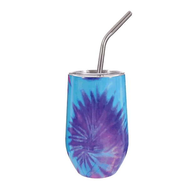 Tie Dye Swirl Wine Tumbler 16oz