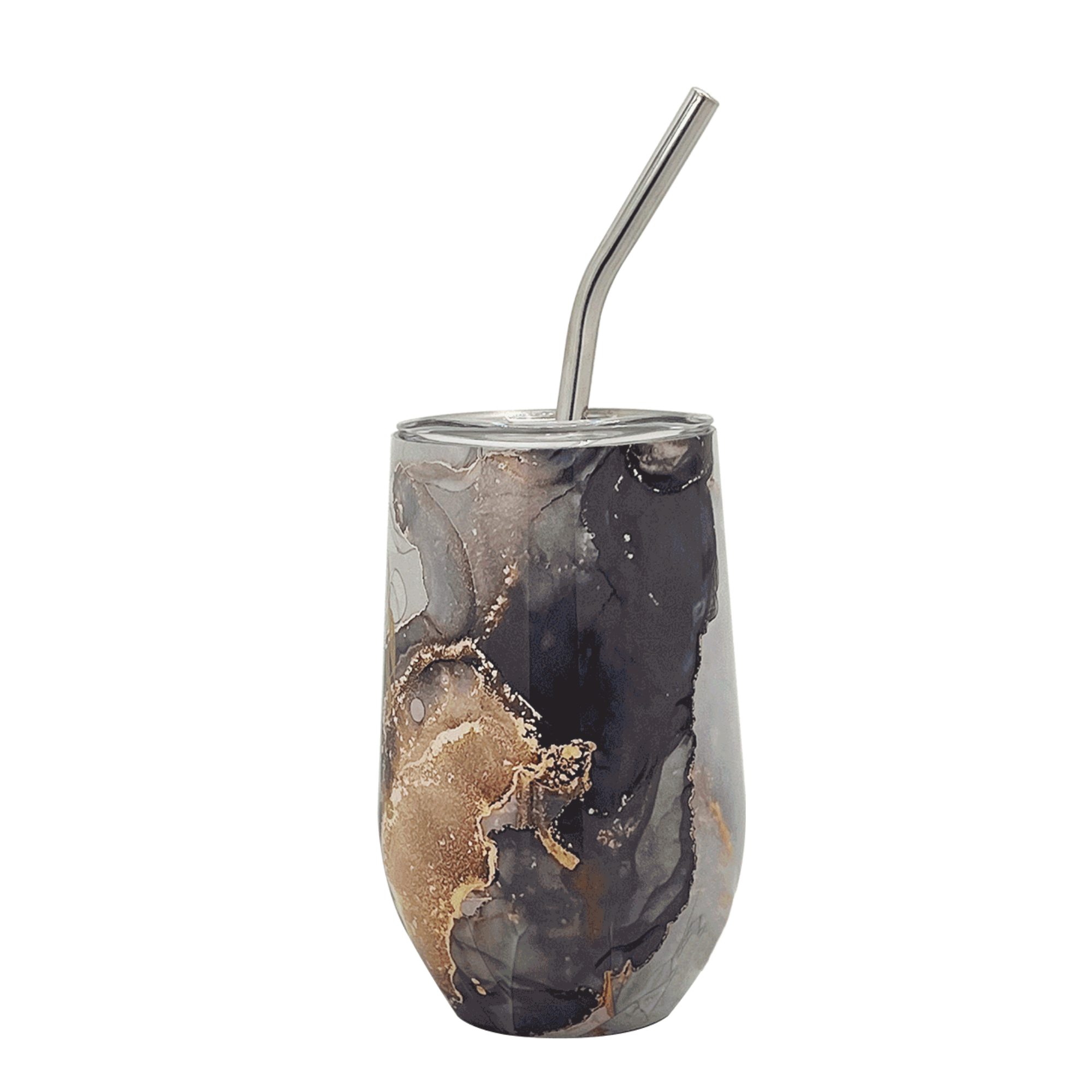 Gold Marble Wine Tumbler 16oz