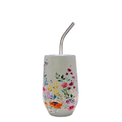 Flowers Wine Tumbler 16oz