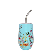 Flowers Wine Tumbler 16oz
