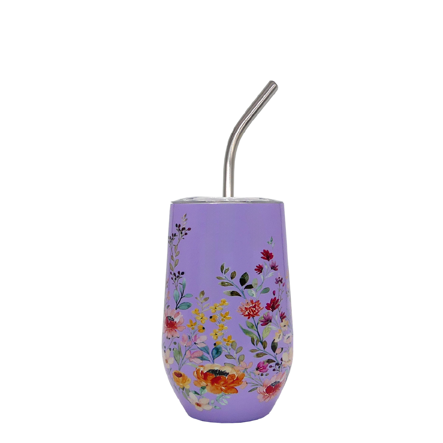 Flowers Wine Tumbler 16oz
