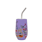Flowers Wine Tumbler 16oz