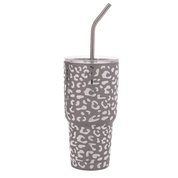 Metallic Cheetah Tumbler Cup 30oz