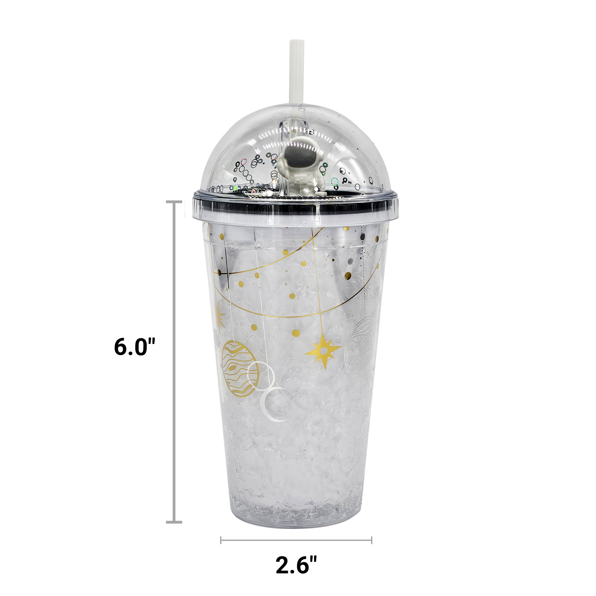 3D Astronaut Dome Lid Plastic Cup 16oz
