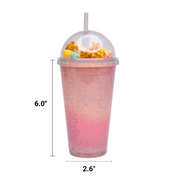 3D Popcorn Dome Lid Plastic Cup 16oz