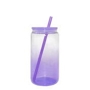 Clear Pastel Glass Tumbler 16oz