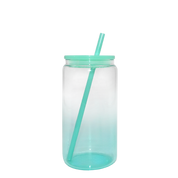 Clear Pastel Glass Tumbler 16oz