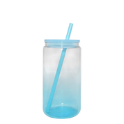 Clear Pastel Glass Tumbler 16oz