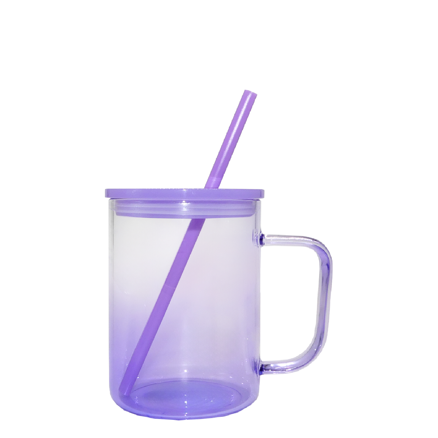 Clear Pastel Glass Mug 16oz