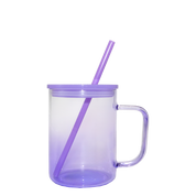 Clear Pastel Glass Mug 16oz
