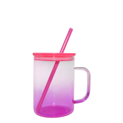 Clear Pastel Glass Mug 16oz