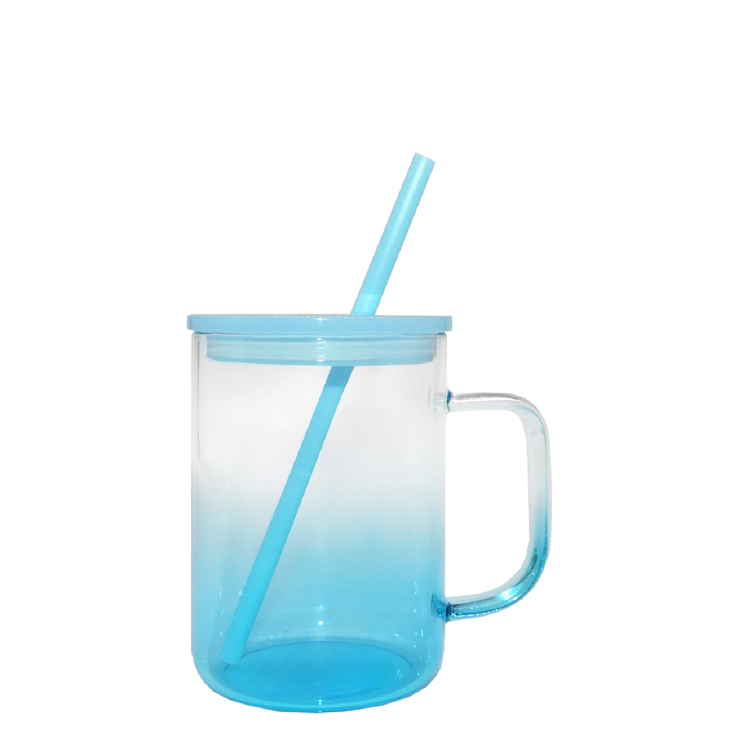 Clear Pastel Glass Mug 16oz