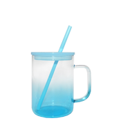 Clear Pastel Glass Mug 16oz