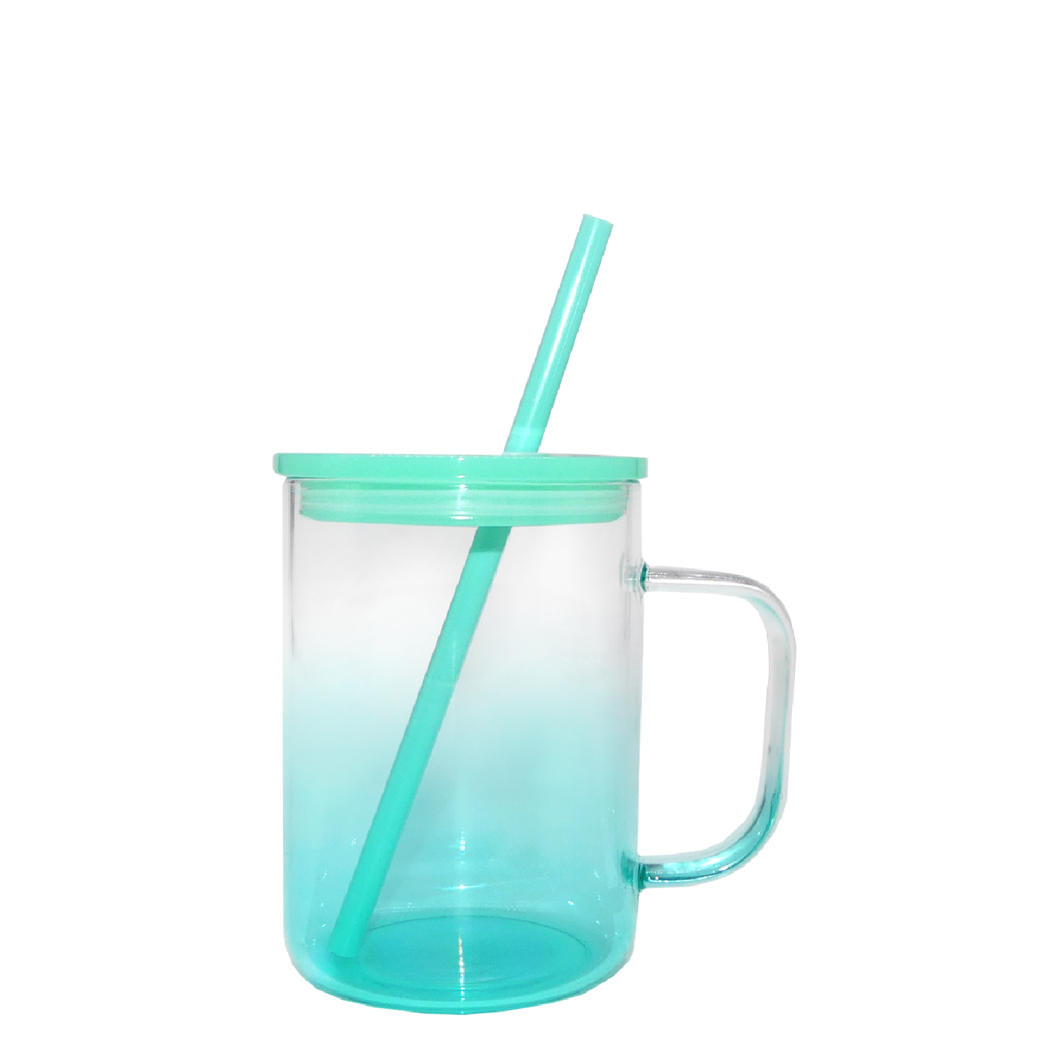 Clear Pastel Glass Mug 16oz