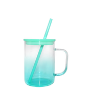 Clear Pastel Glass Mug 16oz