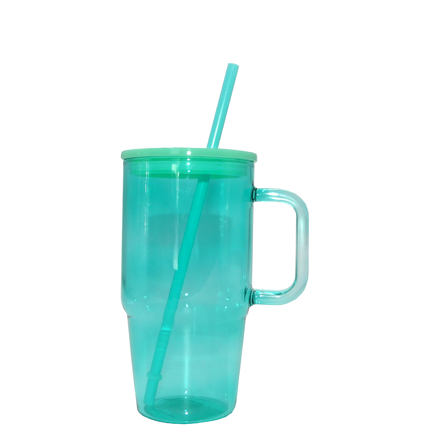 Clear Pastel Tall Glass Mug 20oz