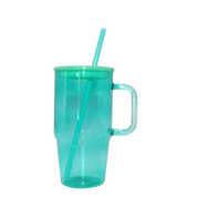 Clear Pastel Tall Glass Mug 20oz