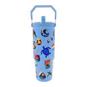 Beach Stickers Tumbler -Top Handler 30oz