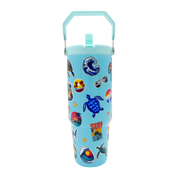 Beach Stickers Tumbler -Top Handler 30oz