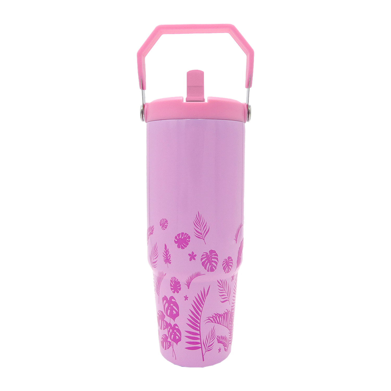 Tropical Leaves Tumbler -Top Handler 30oz