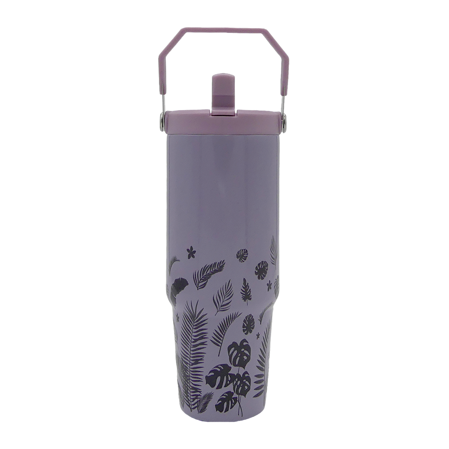 Tropical Leaves Tumbler -Top Handler 30oz