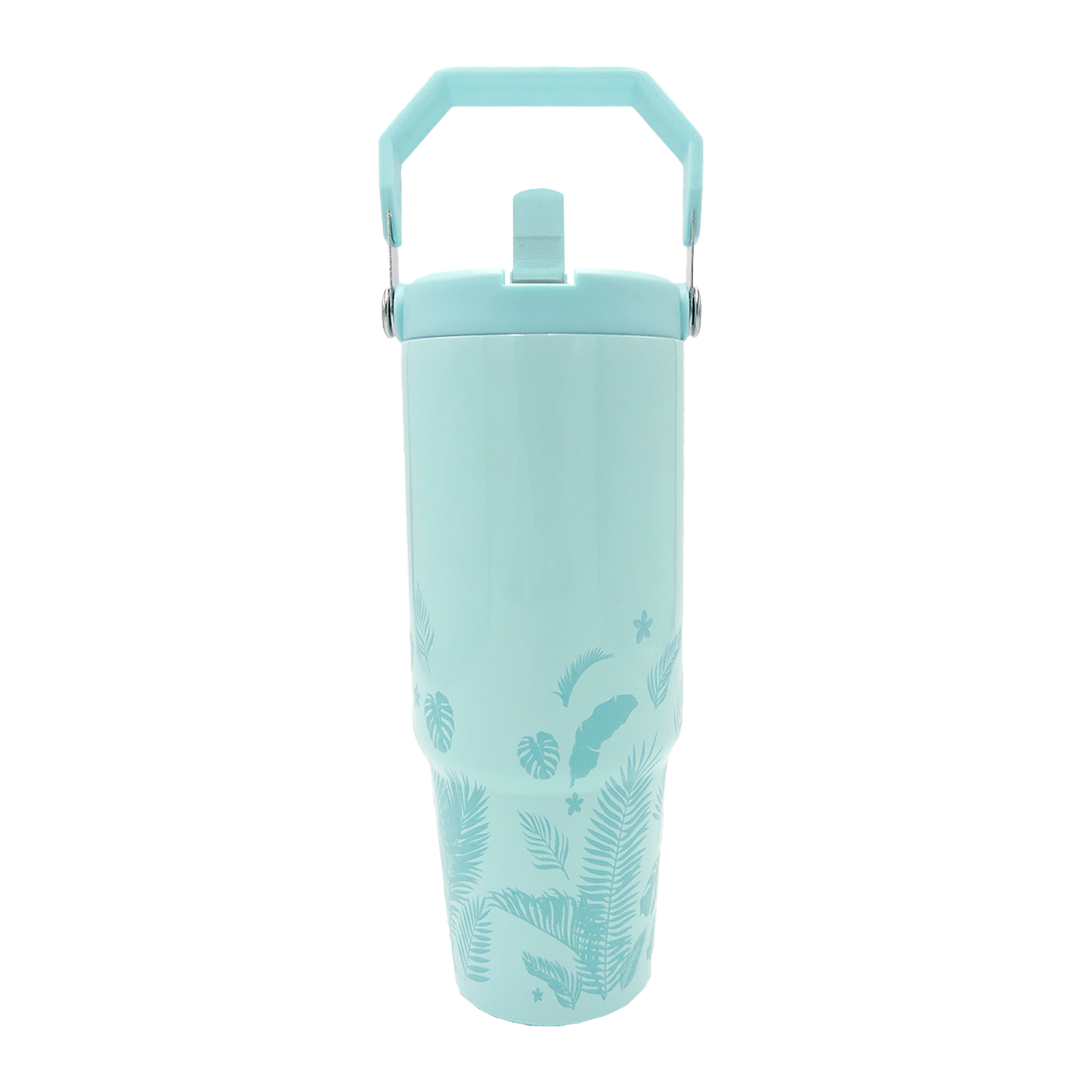 Tropical Leaves Tumbler -Top Handler 30oz