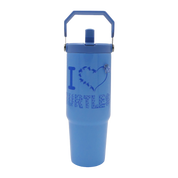 I Love Turtles Tumbler -Top Handler 30oz