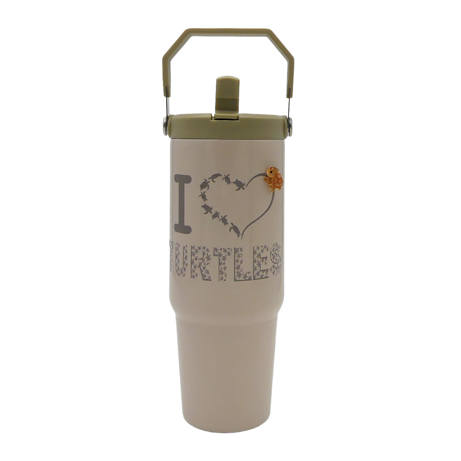 I Love Turtles Tumbler -Top Handler 30oz