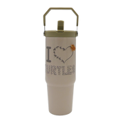I Love Turtles Tumbler -Top Handler 30oz