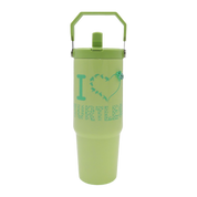 I Love Turtles Tumbler -Top Handler 30oz