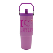 I Love Turtles Tumbler -Top Handler 30oz