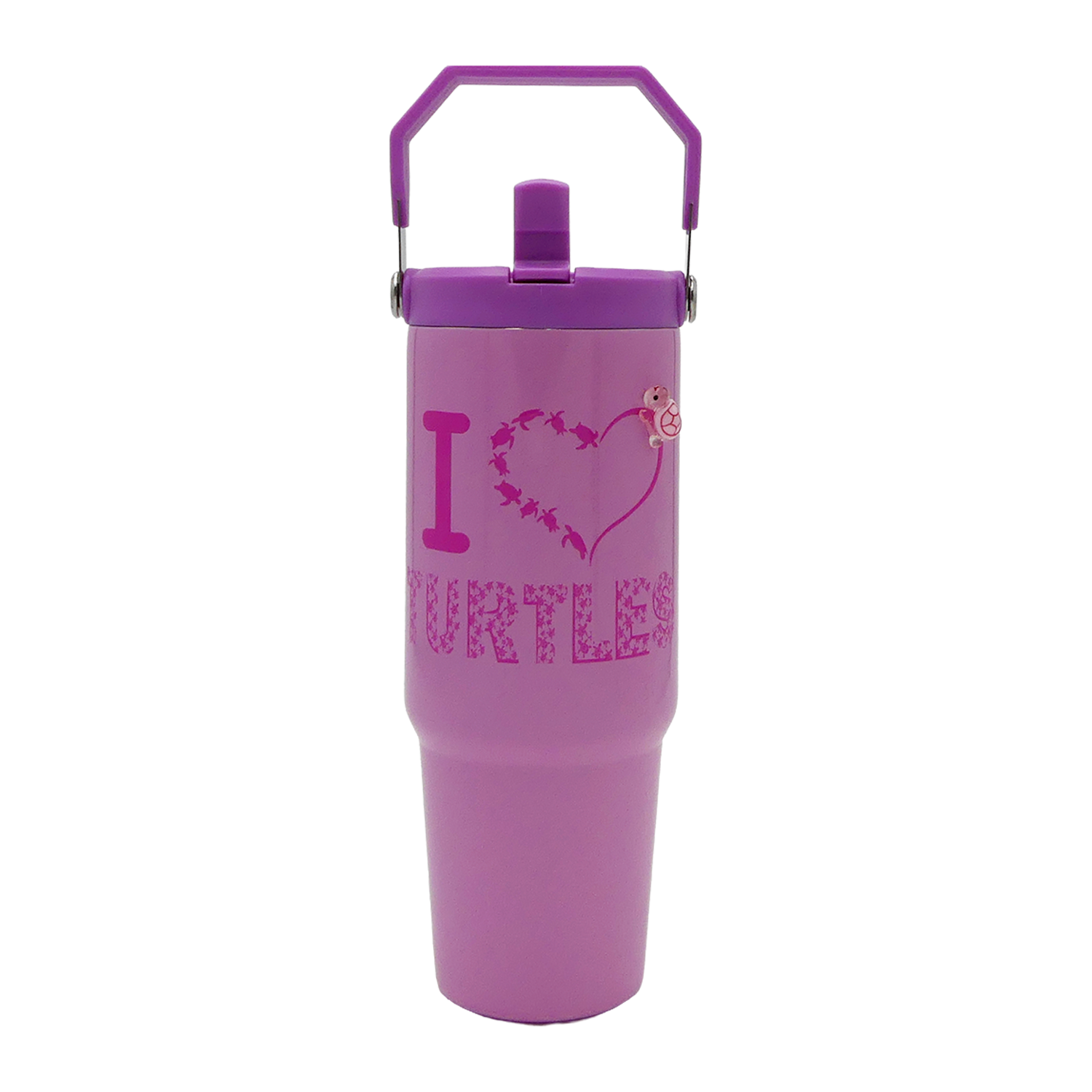 I Love Turtles Tumbler -Top Handler 30oz