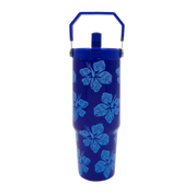 Hibiscus Tumbler -Top Handler 30oz