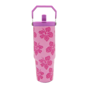 Hibiscus Tumbler -Top Handler 30oz