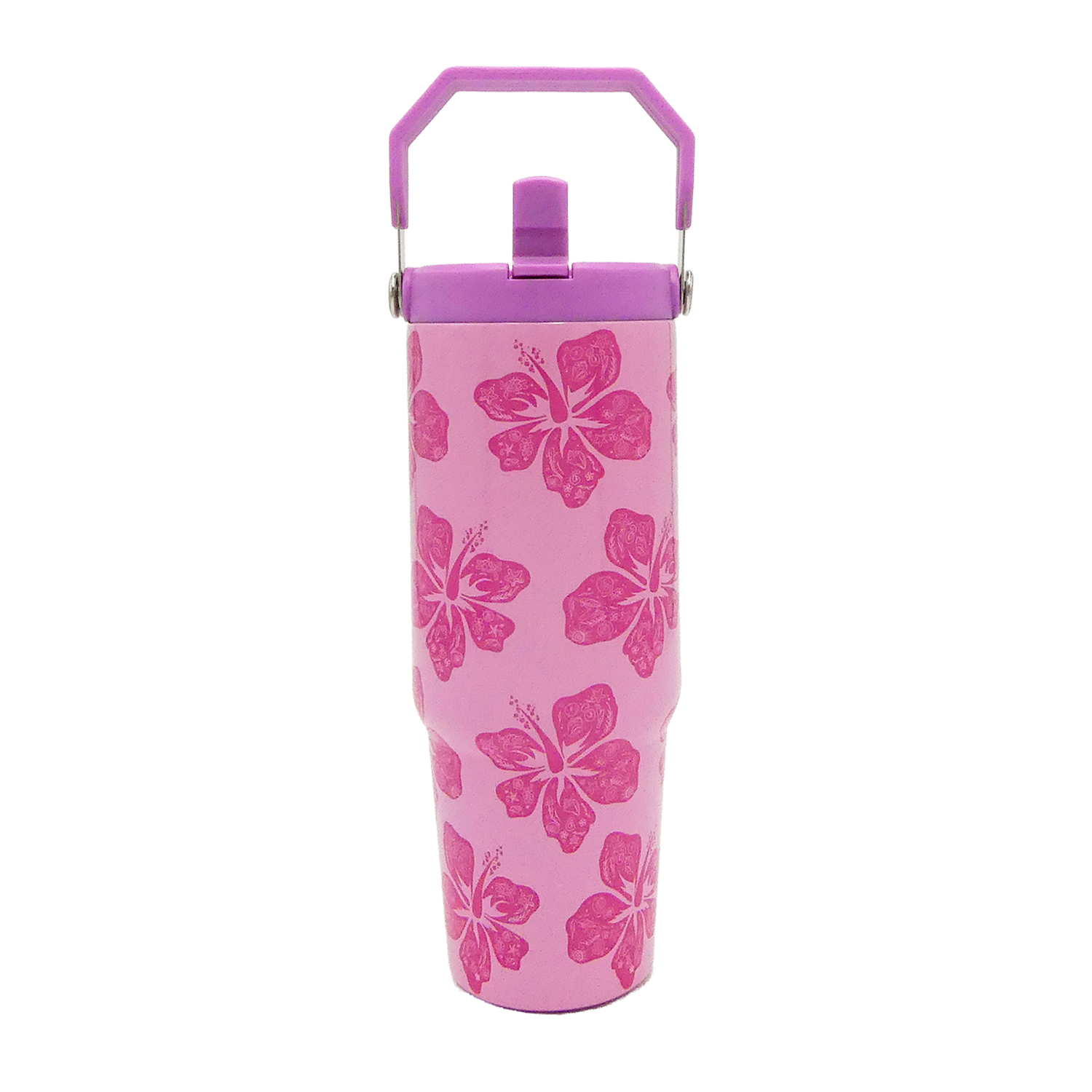 Hibiscus Tumbler -Top Handler 30oz