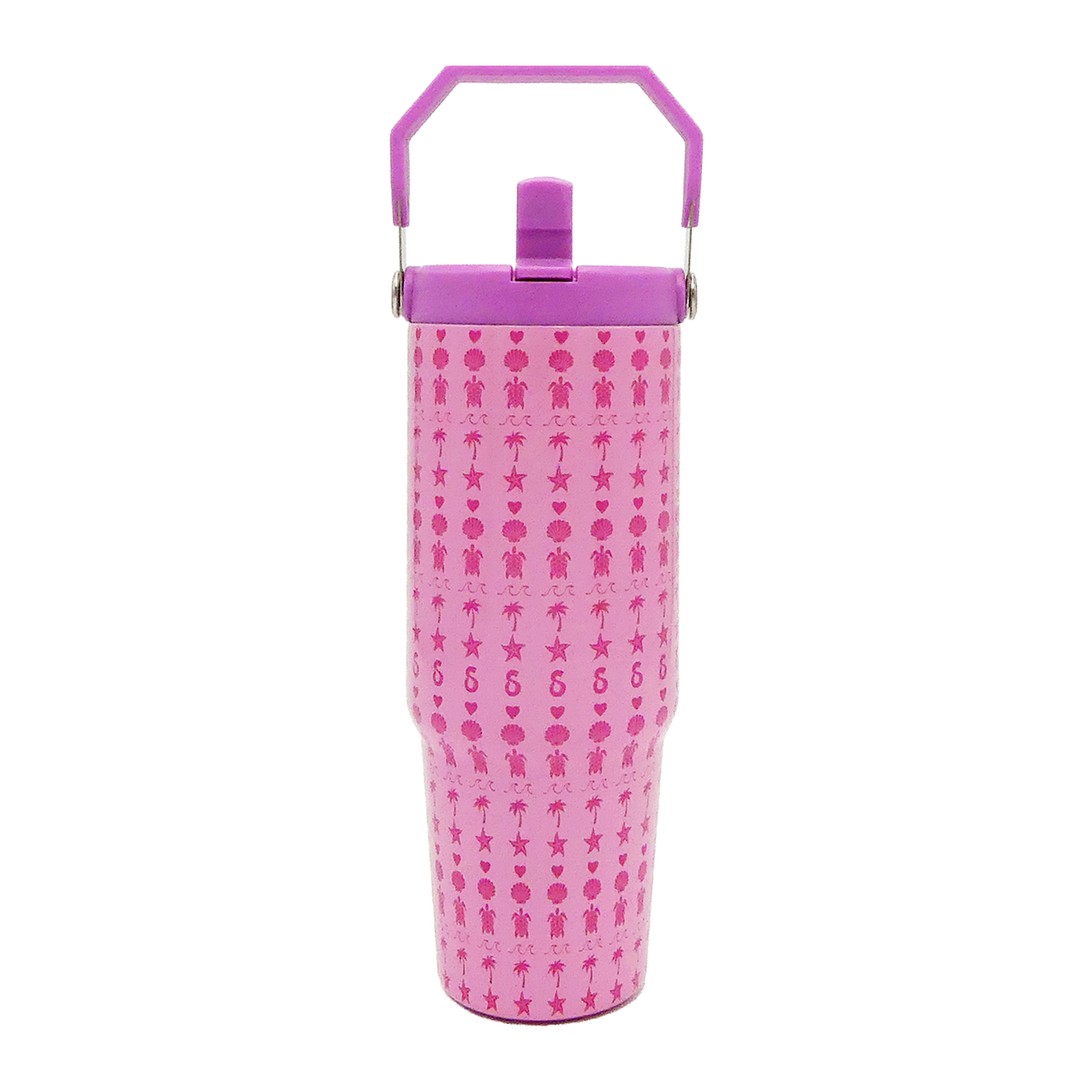 Beach Stripes Tumbler -Top Handler 30oz